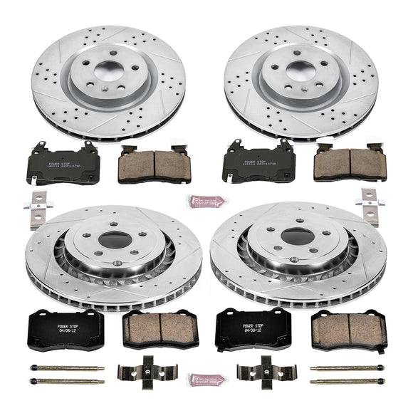 PowerStop Z23 Daily Driver Carbon-Fiber Ceramic Brake Pad and Drilled & Slotted