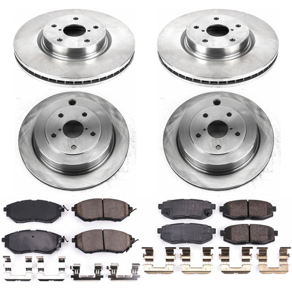 PowerStop OE Stock Replacement Low-Dust Ceramic Brake Pad and Rotor Kit