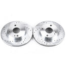 PowerStop Evolution Drilled Slotted Rotors Pair Front For Mazda Miata