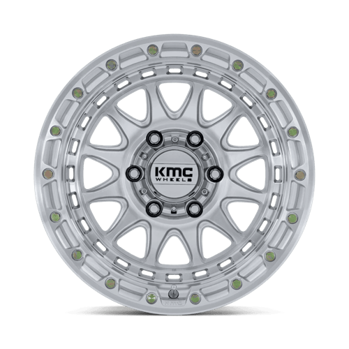 20x9 KMC KM556 Crux Gloss Silver With Machined Face 6x135 ET1 CB87.1 Wheel