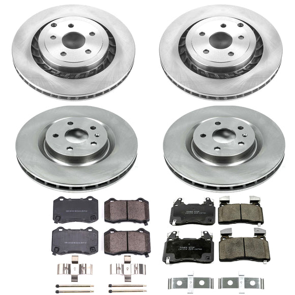 PowerStop OE Stock Replacement Low-Dust Ceramic Brake Pad and Rotor Kit
