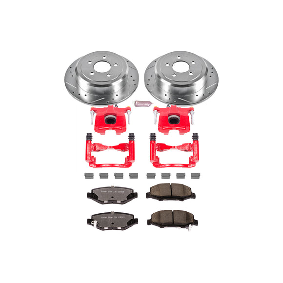 PowerStop Z36 Truck and SUV Ceramic Brake Pad, Drilled & Slotted Rotor, and Cali
