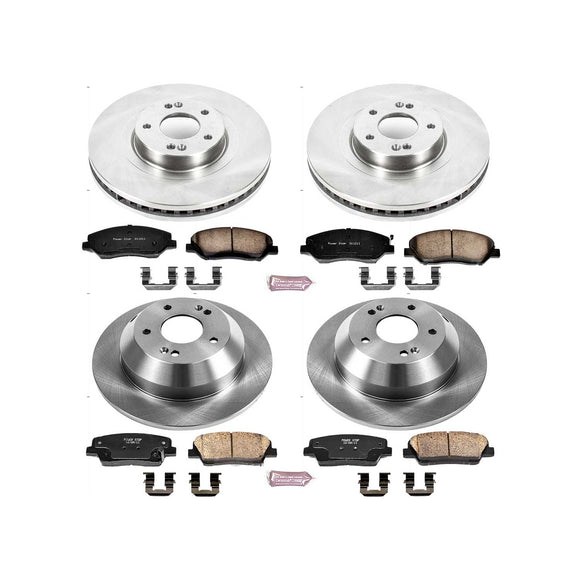 PowerStop OE Stock Replacement Low-Dust Ceramic Brake Pad and Rotor Kit
