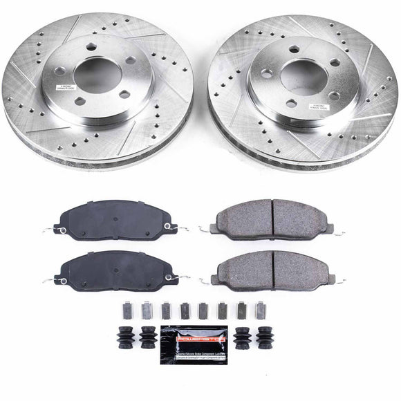PowerStop Z23 Daily Driver Carbon-Fiber Ceramic Brake Pad and Drilled & Slotted