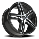 16X7 Vision 640 Nitrous Gloss Black Machined Face Wheel 5x100 ET38