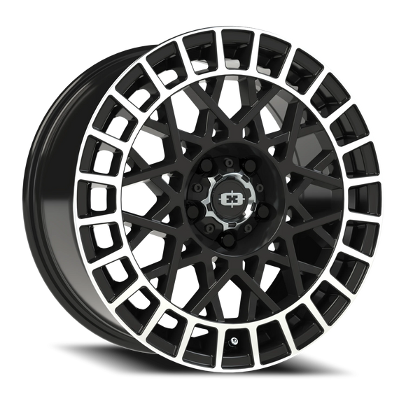 17x8.5 Vision 349 Savage Gloss Blk Machined 5x4.5 (5x114.3) ET-24 wheel/rim