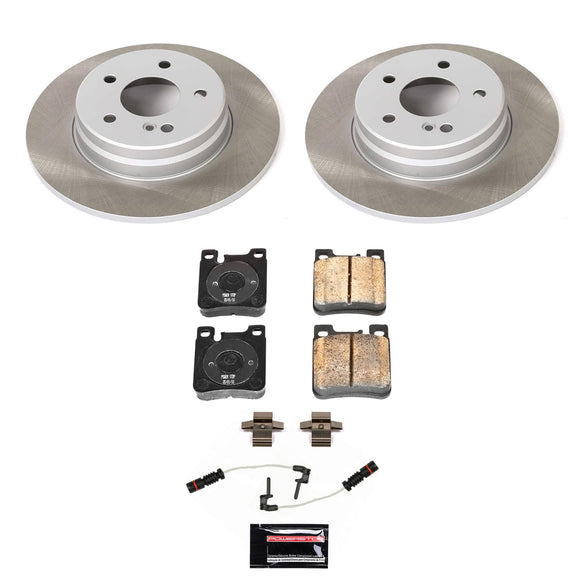 PowerStop Semi-Coated Rotor and Low-Dust Ceramic Brake Pad Kit