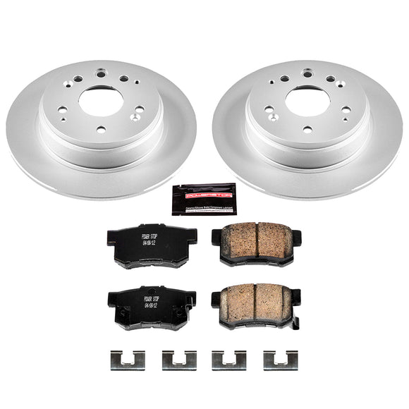PowerStop Genuine Geomet Coated Rotor and Low-Dust Ceramic Brake Pad Kit