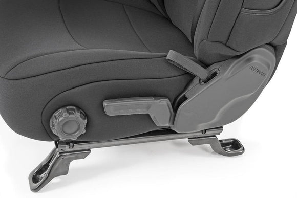 Rough Country Seat Covers Front and Rear w Armrest For Jeep Wrangler JL 18-23