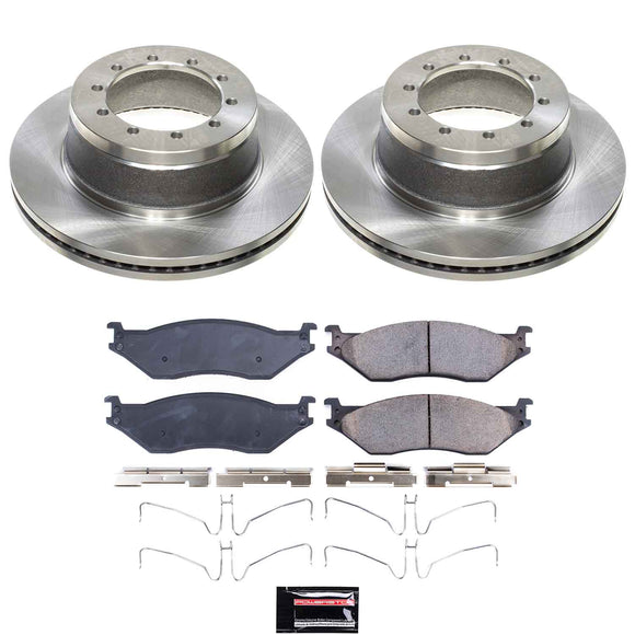 OE Stock Replacement Low-Dust Ceramic Brake Pad and Rotor Kit