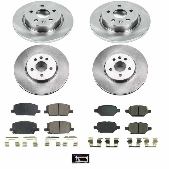 PowerStop OE Stock Replacement Low-Dust Ceramic Brake Pad and Rotor Kit