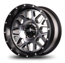 17x9 Mudder Trucker MT859 Mutiny Black Machined 5x127 5x5 ET-12 Wheel Rim-4