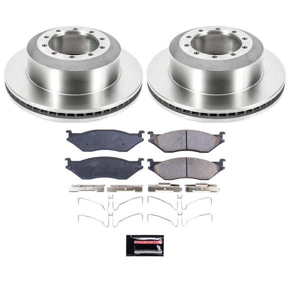 PowerStop OE Stock Replacement Low-Dust Ceramic Brake Pad and Rotor Kit