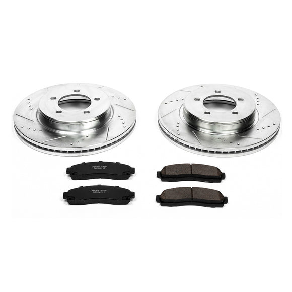 PowerStop Z23 Daily Driver Carbon-Fiber Ceramic Brake Pad and Drilled & Slotted