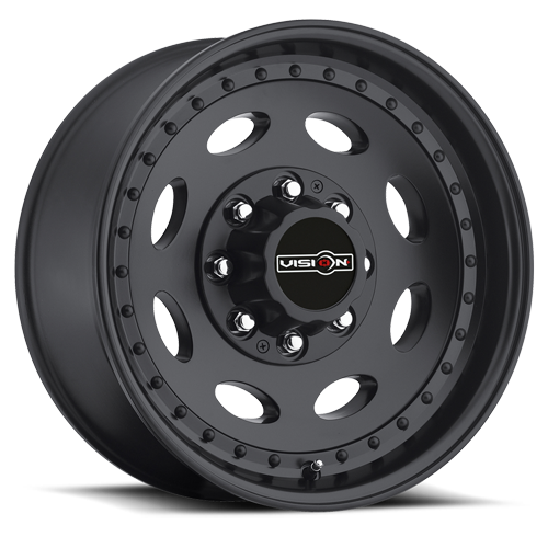 19.5x7.5 Vision 81 Heavy Hauler Matte Black Wheel 8x165.1 ET0 CB125.2