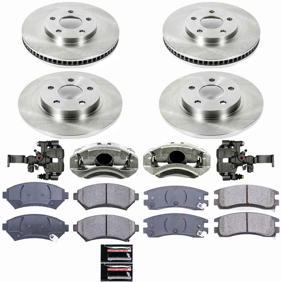 PowerStop OE Stock Replacement Low-Dust Ceramic Brake Pad, Rotor and Caliper Kit