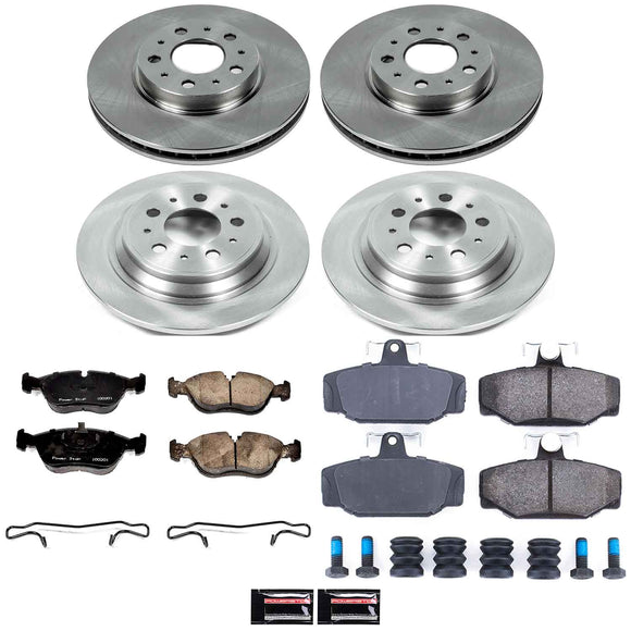 PowerStop OE Stock Replacement Low-Dust Ceramic Brake Pad and Rotor Kit