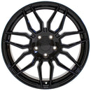 19" Replica Wheel CV03D Fits Chevrolet C8 Corvette 19x8.5 Gloss Black Wheel