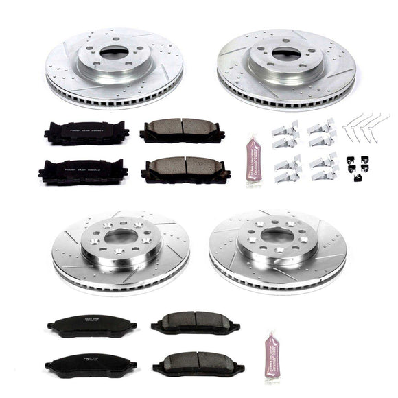 PowerStop Z23 Daily Driver Carbon-Fiber Ceramic Brake Pad and Drilled & Slotted