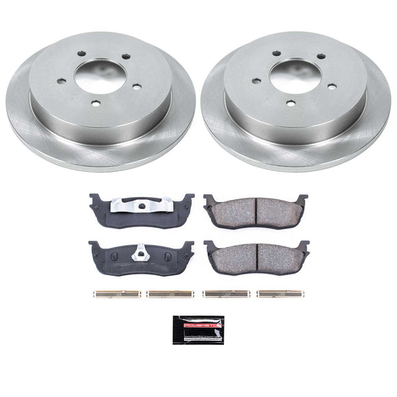 PowerStop OE Stock Replacement Low-Dust Ceramic Brake Pad and Rotor Kit