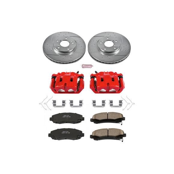PowerStop Z23 Daily Driver Carbon-Fiber Ceramic Pads Drilled & Slotted Rotor & C