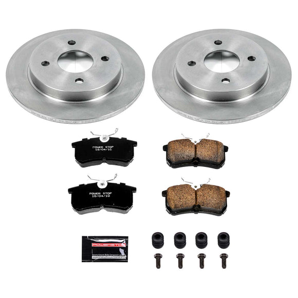 PowerStop OE Stock Replacement Low-Dust Ceramic Brake Pad and Rotor Kit