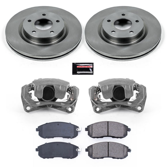 PowerStop OE Stock Replacement Low-Dust Ceramic Brake Pad, Rotor and Caliper Kit