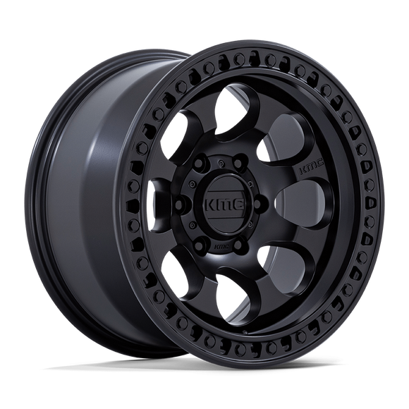 17X8.5 KMC KM550 Riot SBL Satin Black 5X127 5X5 ET10 Wheel Rim