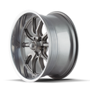 20x8.5 Ridler 650 Grey/Polished Lip Wheel/Rim 5x120.65 5-120.65 20-8.5 ET0