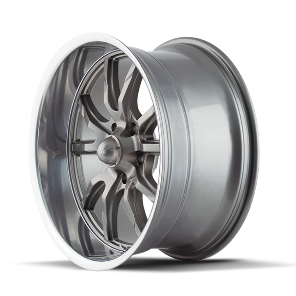 20x8.5 Ridler 650 Grey/Polished Lip Wheel/Rim 5x120.65 5-120.65 20-8.5 ET0