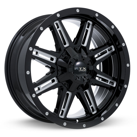 17x8 RTX Ravine Black Milled 6x135/139.7 ET10 wheel/rim