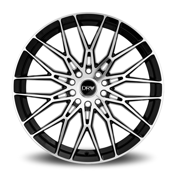 18x8 DRW Tuner D21 Gloss Black Machine Face 5x100/114.3 ET38 wheel/rim