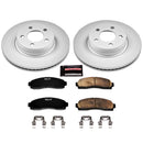 PowerStop Genuine Geomet Coated Rotor and Low-Dust Ceramic Brake Pad Kit