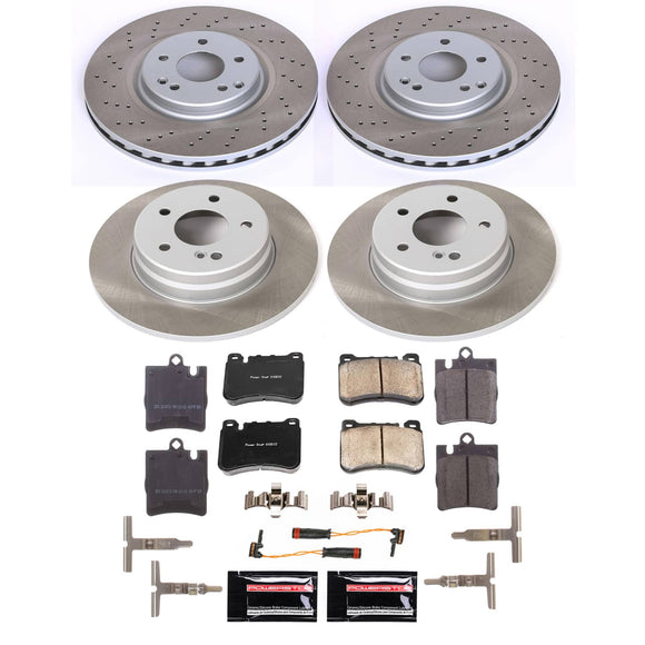 PowerStop Semi-Coated Rotor and Low-Dust Ceramic Brake Pad Kit