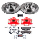 PowerStop Z26 Street Performance Ceramic Brake Pad, Drilled Slotted Rotor, and C