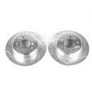 PowerStop Evolution Drilled Slotted Rotors Pair Rear For BMW 535i