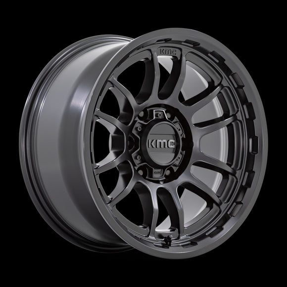 17X8.5 KMC KM727 WRATH Satin Black 6X139.7 ET-10 wheel/rim