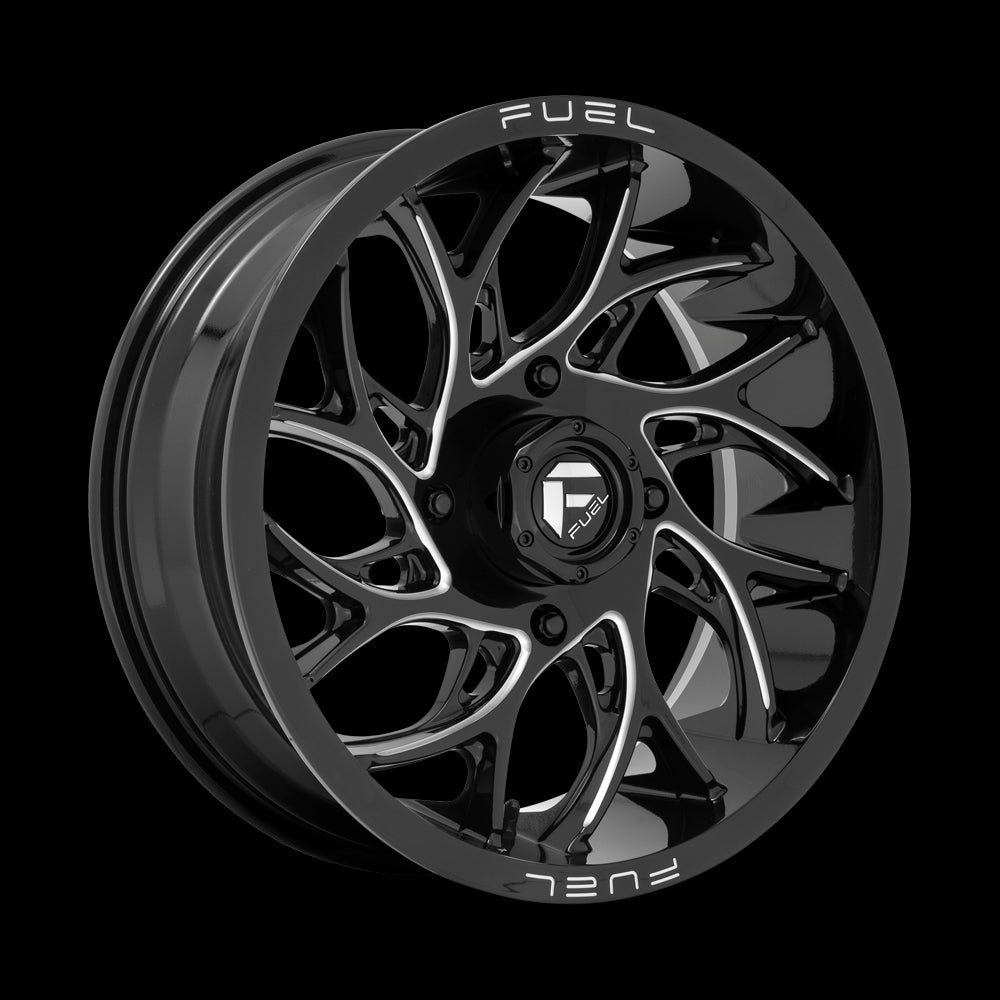 18X7 Fuel UTV D741 Runner Gloss Black Milled 4X156 ET13 wheel/rim