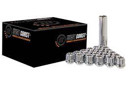 12X1.5 Open Bulge Acorn Spline Lug Nuts 0.85" 20 Piece Install Kit Chrome