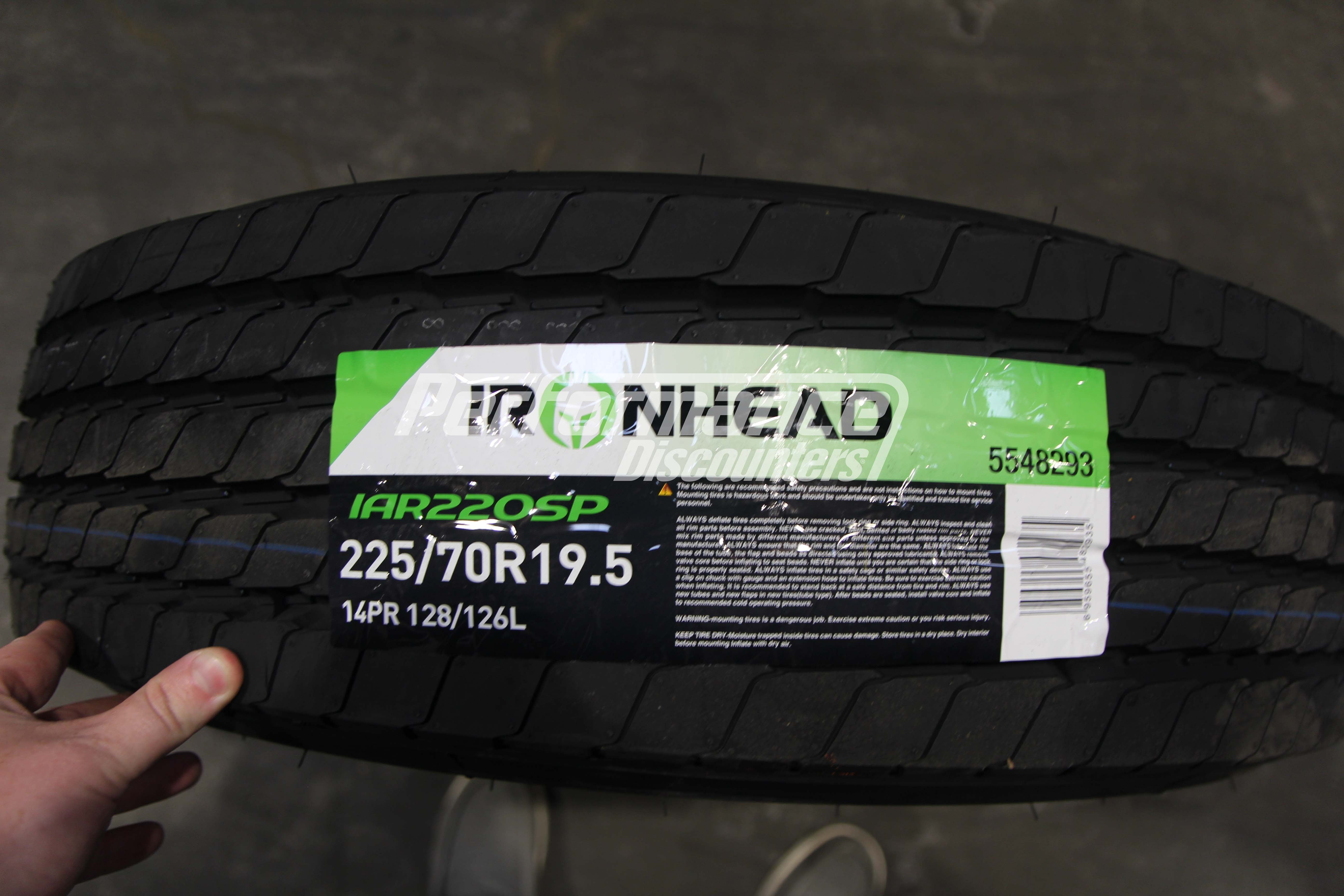 Ironhead IAR220SP All Position Tire(s) 225/70R19.5 128L LRG 22570195