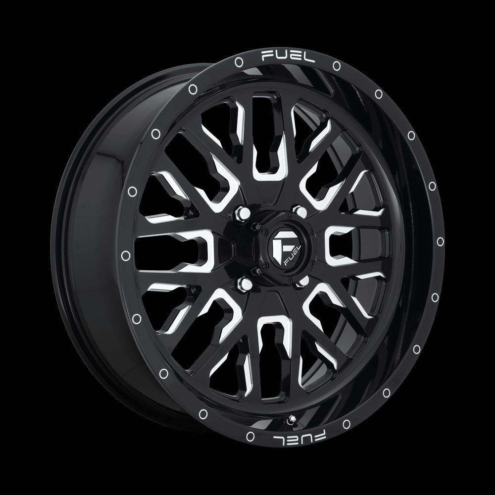 20X7 Fuel UTV D611 Stroke Gloss Black Milled 4X137 ET13 wheel/rim