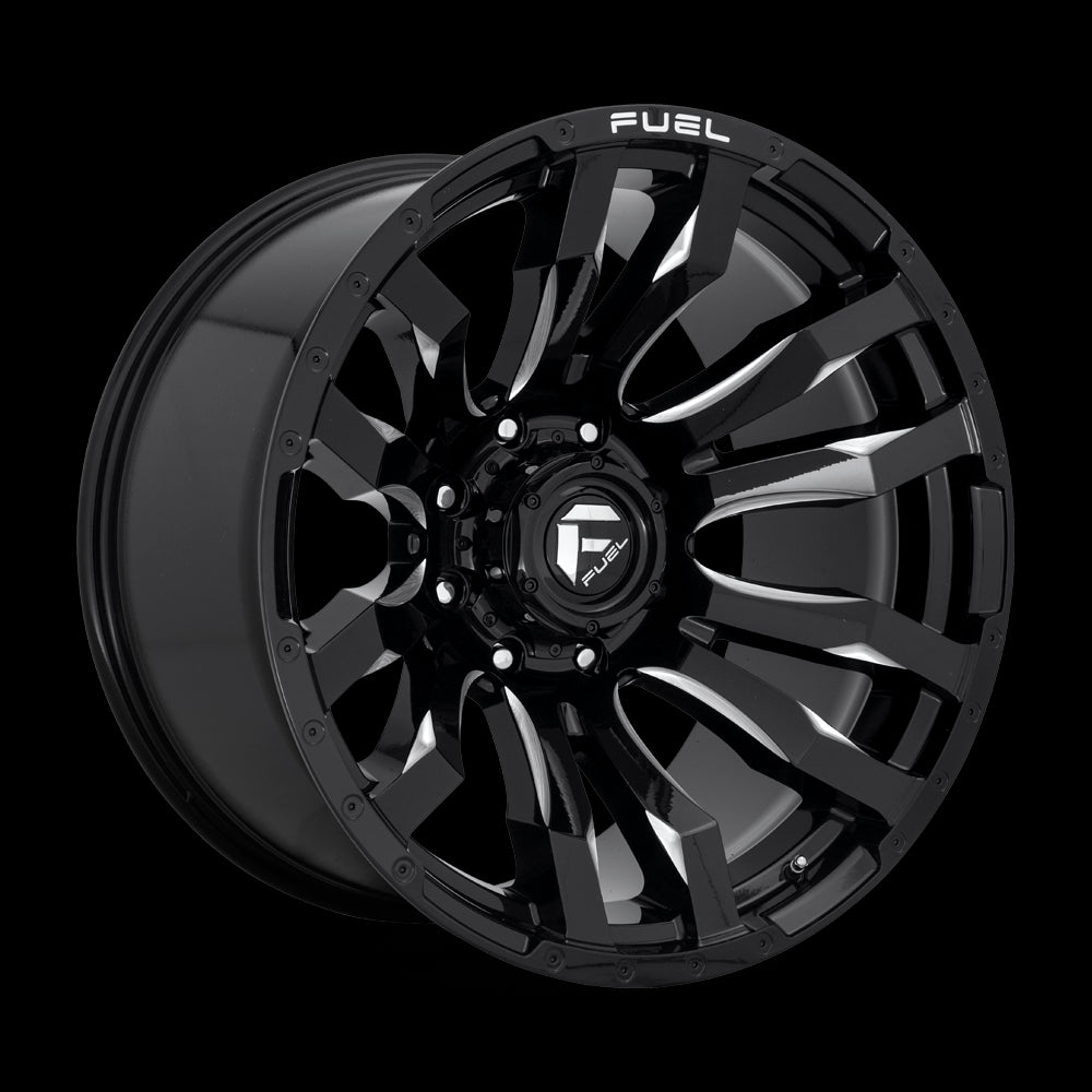 22X12 Fuel D673 Blitz Gloss Black Milled 8X170 ET-44 wheel/rim