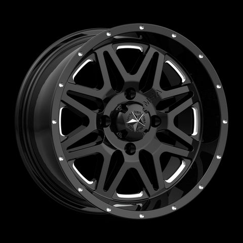 14X7 MSA OFFROAD Vibe Black Wheel/Rim 4X110 ET0 4-110 14-7 M26-04710M