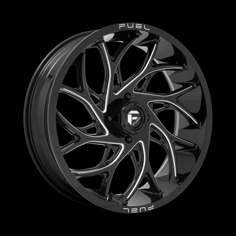 22X7 Fuel UTV D741 Runner Gloss Black Milled 4X156 ET13 wheel/rim - 0