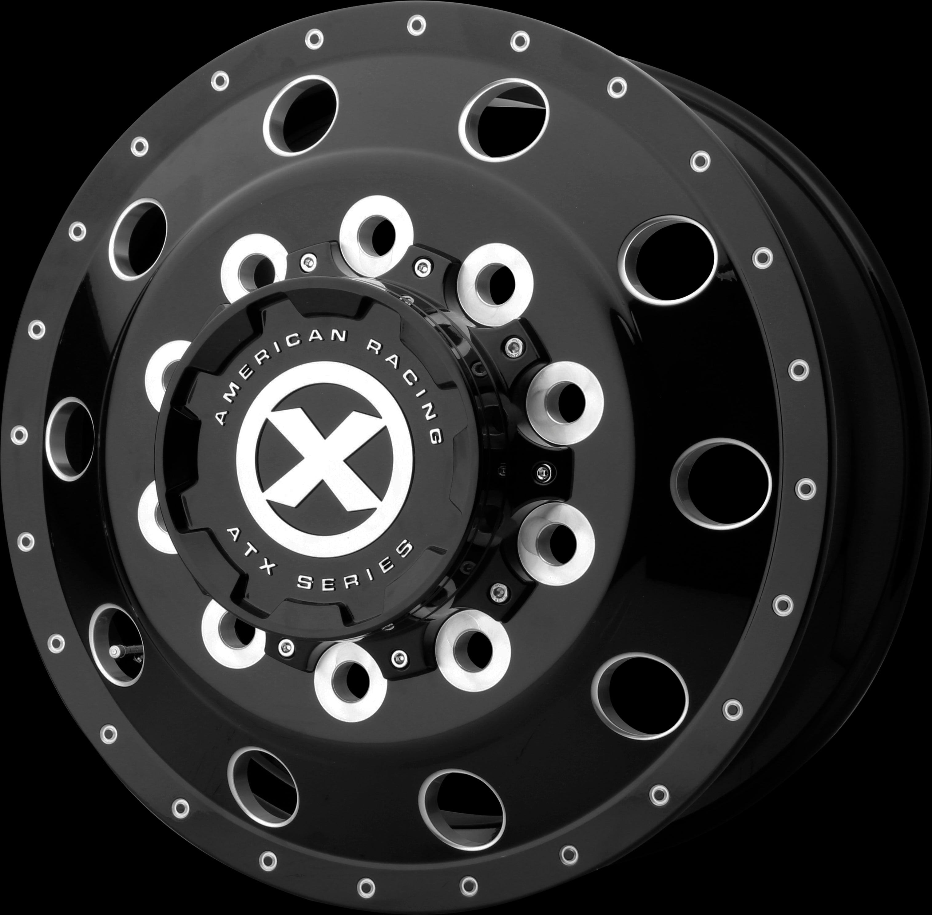 22.5X8.25 American Racing ATX AO400 BAJA G-BLK MILL 10X285.75 ET145 wheel - 0