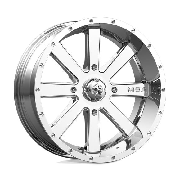 18X7 MSA Offroad Wheels Flash Chrome Wheel/Rim 4x137 ET0