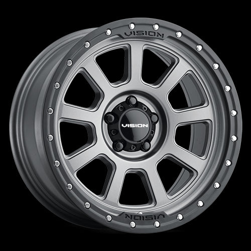 18x9 Vision 350 Ojos Satin Grey 5x127 5x5 ET-12 Wheel Rim