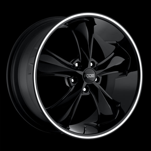 18X8 Foose F104 LEGEND Gloss Black Milled 5X120.65 ET1 wheel/rim