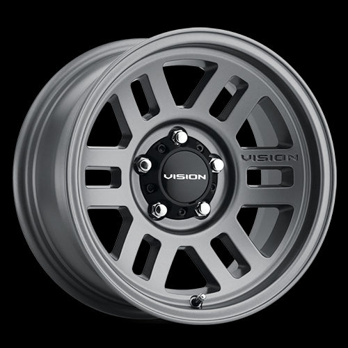 16x8 Vision 355 Manx 2 Overland Satin Grey 5x114.3 5x4.5 ET0 Wheel Rim