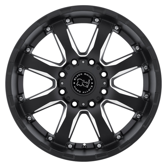 18x9 Black Rhino Sierra Black Wheel/Rim 8X165 18-9 8-165 ET12